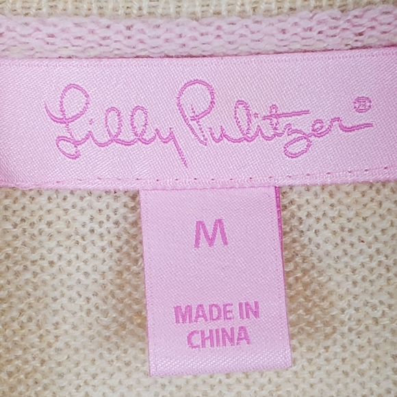 LILLY PULITZER Cashmere Lindsay Ruffle Cardigan M - Picture 6 of 8